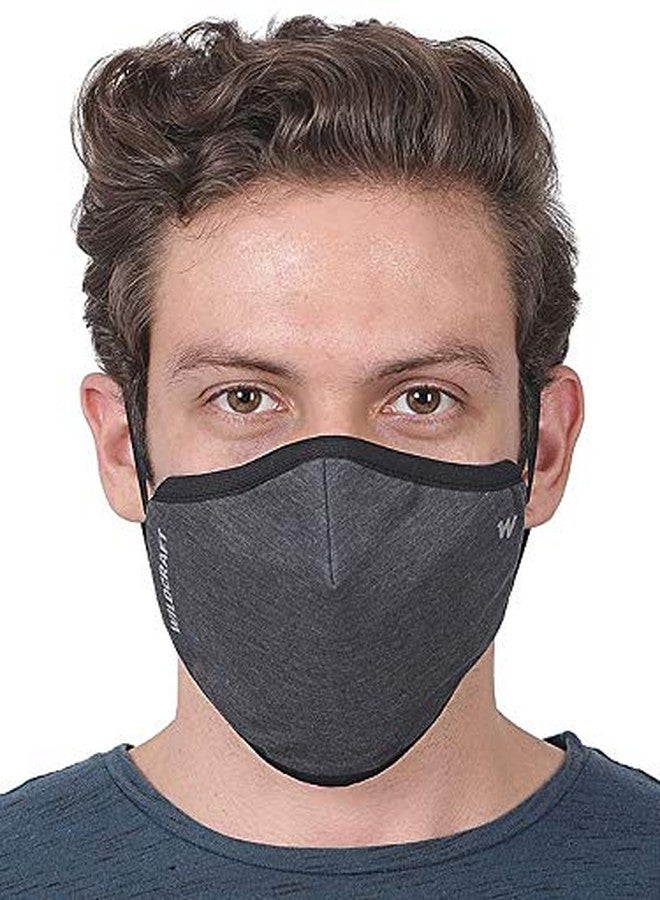 Wildcraft Supermask W95 Plus Reusable Outdoor Respirator With Neckband, Pack of 5, Grindle: Gry_Dark - Image 1